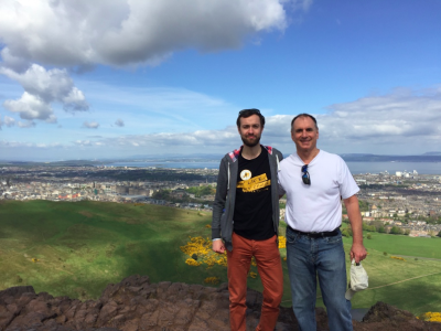 Marek Tatala and John Chisholm, Arthur's Seat, Edinburgh, Scotland || Author's own collection