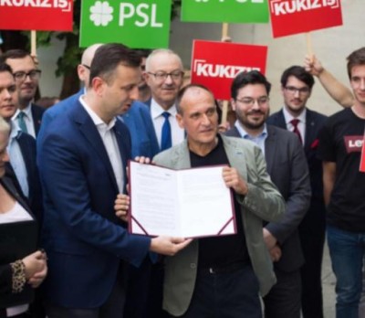 Paweł Kukiz and Władysław Kosiniak-Kamysz, the leader of the Polish Peasants Party, begin the run for the parliament in 2019. Although Kukiz lost his uniqueness and identity, he would likely win the seat // Source: PSL