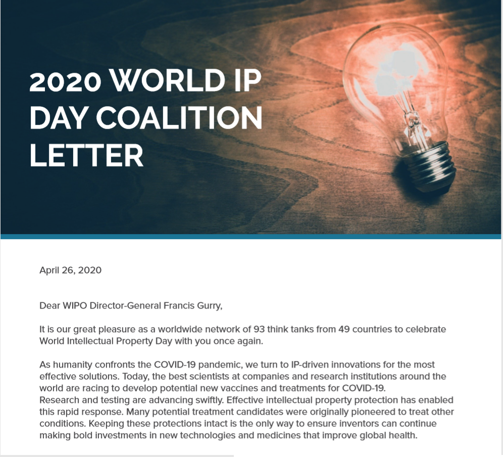 2020 World IP Day letter
