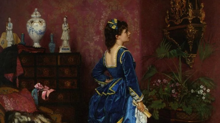 Auguste Toulmouche: Le Robe Bleu // Public domain