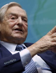 Billionaire investor Soros speaks at a forum during the annual IMF-World Bank meetings in Washington