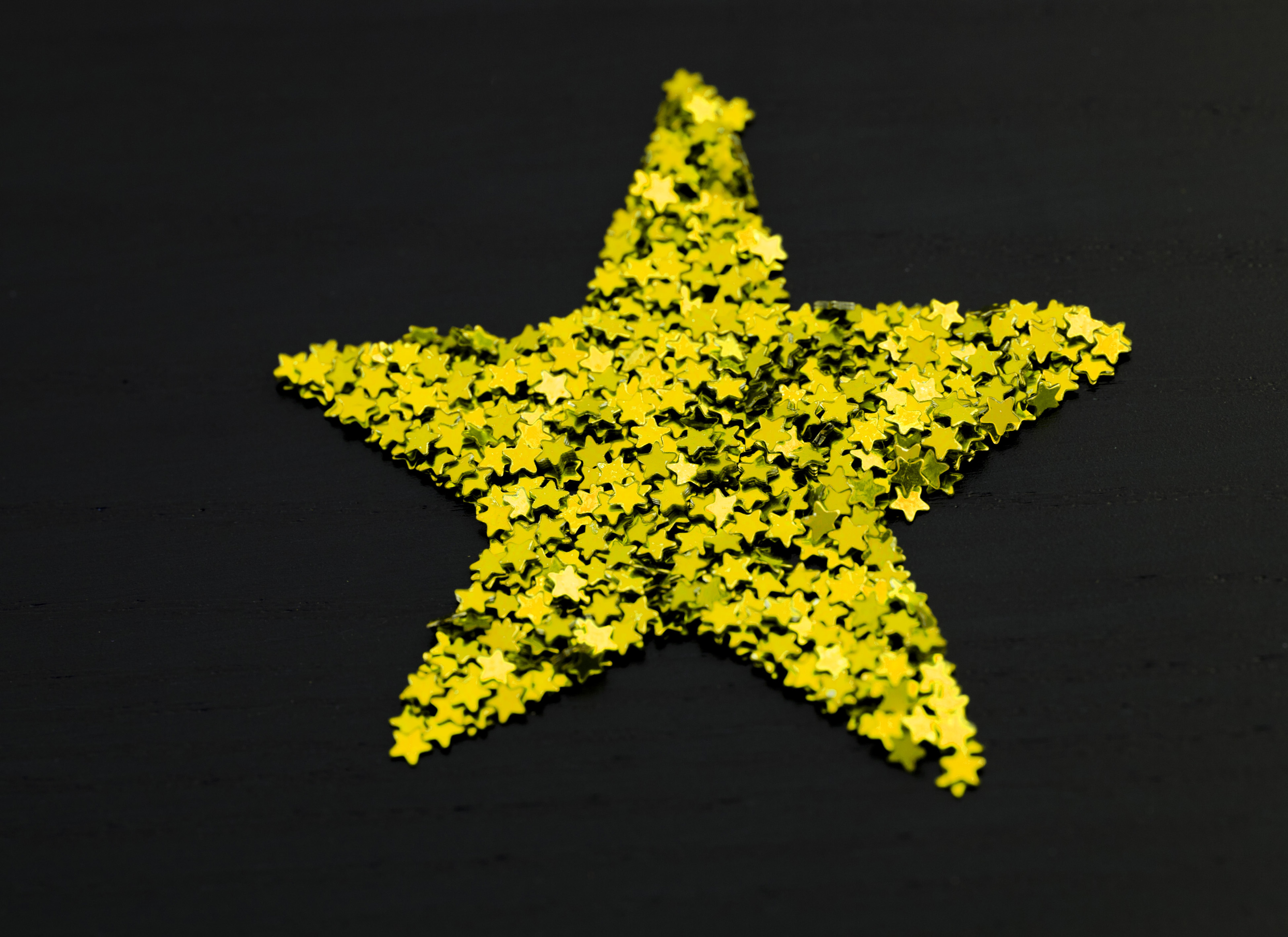 Composite golden Christmas star