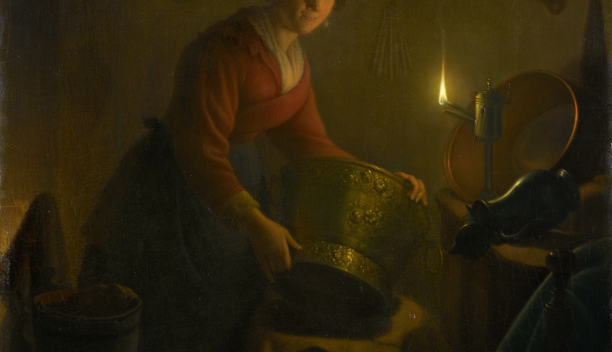 light-woman-candle-kitchen