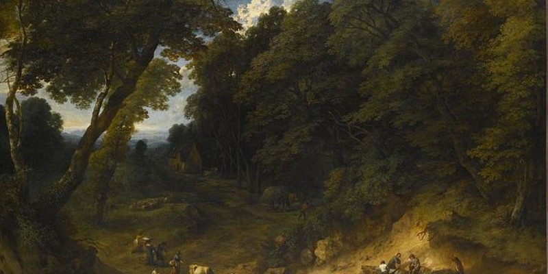 Cornelis_Huysmans_-_Forest_edge_with_loggers
