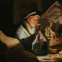 Rembrandt van Rijn-Moneychanger