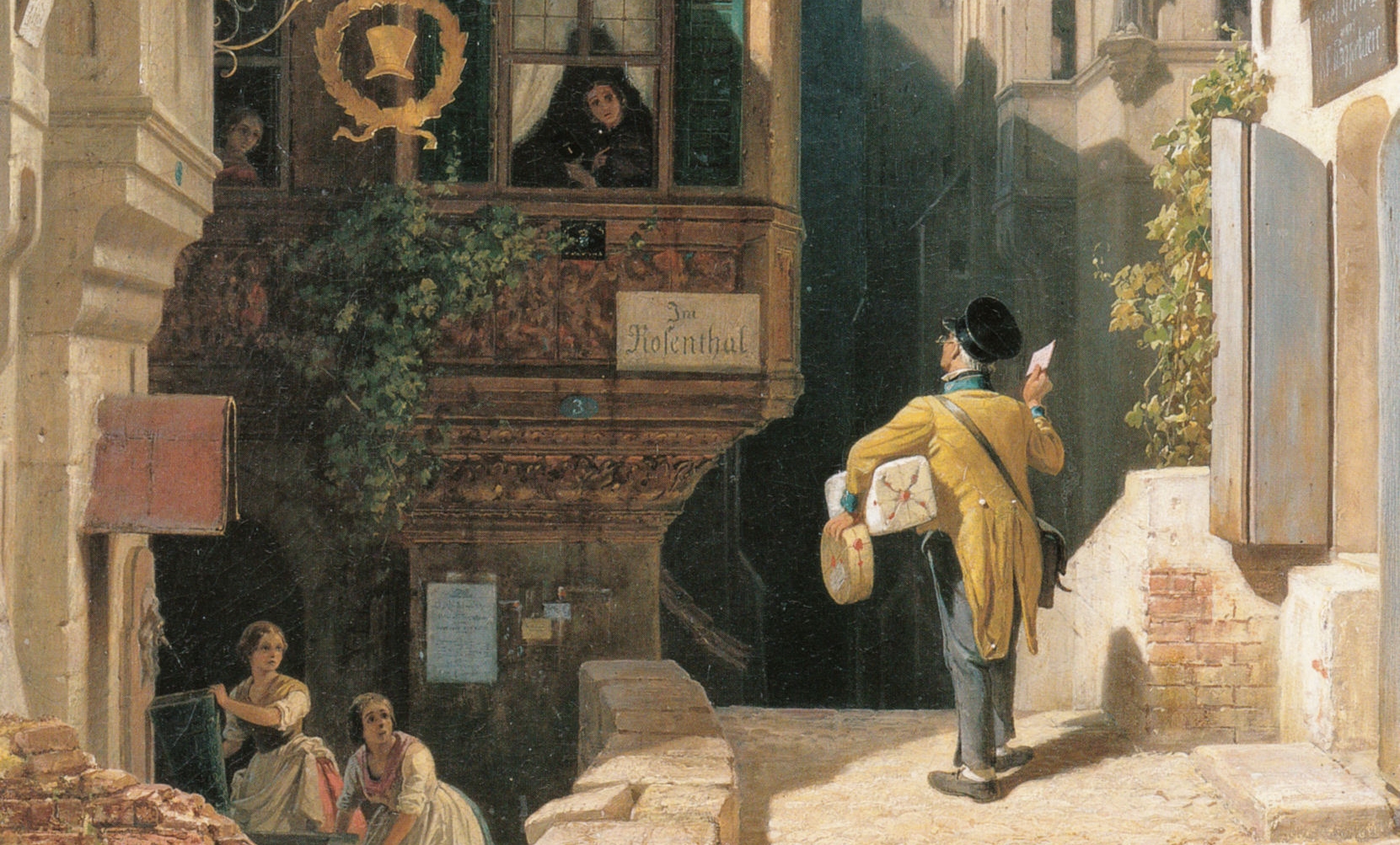 Carl_Spitzweg_-_Der_Briefbote_im_Rosenthal