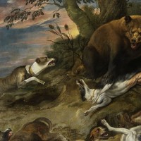 Frans_Snyders_-_Greyhound_hunting_a_bear