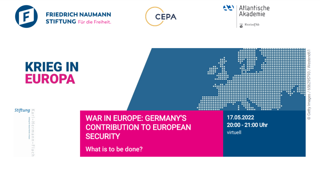 War in Europe: Germany’s Contribution to European Security [EVENT]