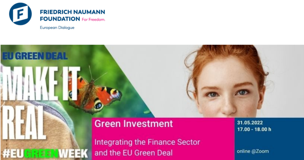 Green Investment: Integrating Finance Sector and Green Deal [WEBINAR]